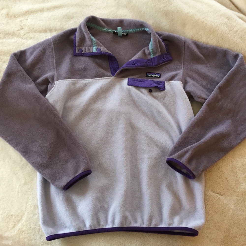 [patagonia] purple synchilla fleece pullover
